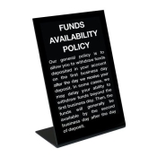 Funds Availability Policy Signs 