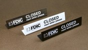 Easel Style FDIC Teller Closed Sign