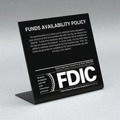 Countertop Signs w/ Regulatory Logos - Funds Availability (2nd Business Day)