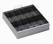 10 Compartment Steel Currency Tray