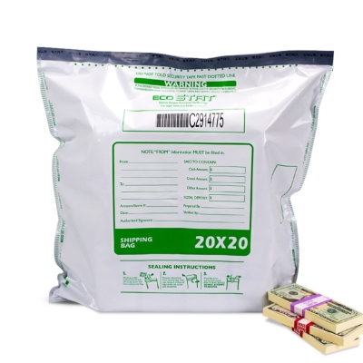 ECO STAT Currency Deposit Bag - White