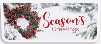 "Seasons Greetings" Currency Envelope - Berry Wreath