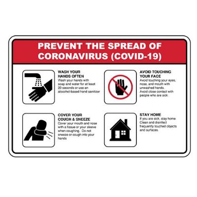 Stop Coronavirus Wall Sign