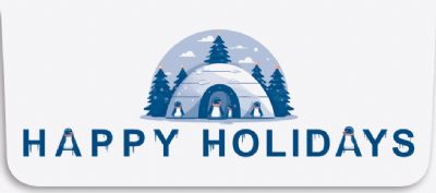 "Happy Holidays" Currency Envelope - Igloo