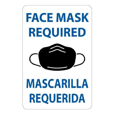 Mask Required Wall Sign - English / Spanish