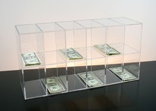 Clear Acrylic Currency Sorter Rack