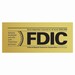 FDIC Wall Sign - Gold/Black screened letters