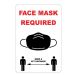 Face Mask Required, Social Distance Wall Sign