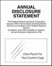 Annual Disclosure Statement, FDIC Banks (Non Fed. Reserve)